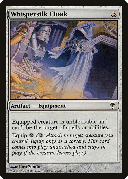 Whispersilk Cloak - Darksteel - C - 160
