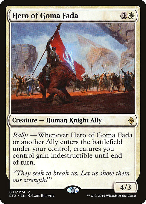 Hero of Goma Fada - Battle for Zendikar - R - 31