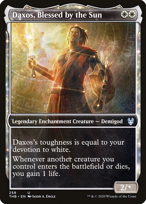 Daxos, Blessed by the Sun (Showcase) - Theros Beyond Death - U - 258
