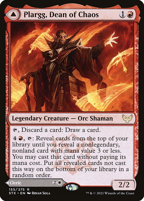 Plargg, Dean of Chaos - Strixhaven: School of Mages - R - 155