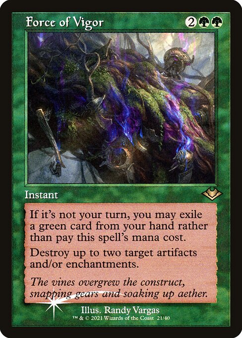 Force of Vigor (Retro Frame) (Foil Etched) - Modern Horizons - R - 21