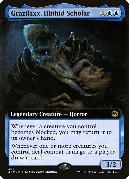 Grazilaxx, Illithid Scholar (Extended Art) - Adventures in the Forgotten Realms - R - 367