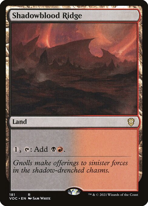 Shadowblood Ridge - Commander: Innistrad: Crimson Vow - R - 181