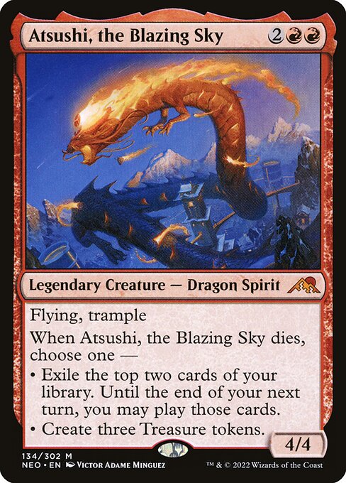 Atsushi, the Blazing Sky - Kamigawa: Neon Dynasty - M - 134