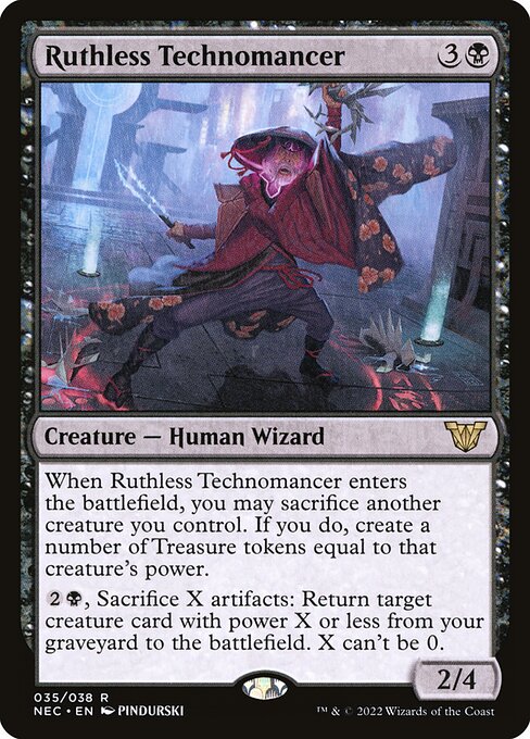 Ruthless Technomancer - Commander: Kamigawa: Neon Dynasty - R - 35