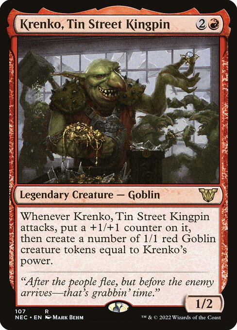 Krenko, Tin Street Kingpin - Commander: Kamigawa: Neon Dynasty - R - 107