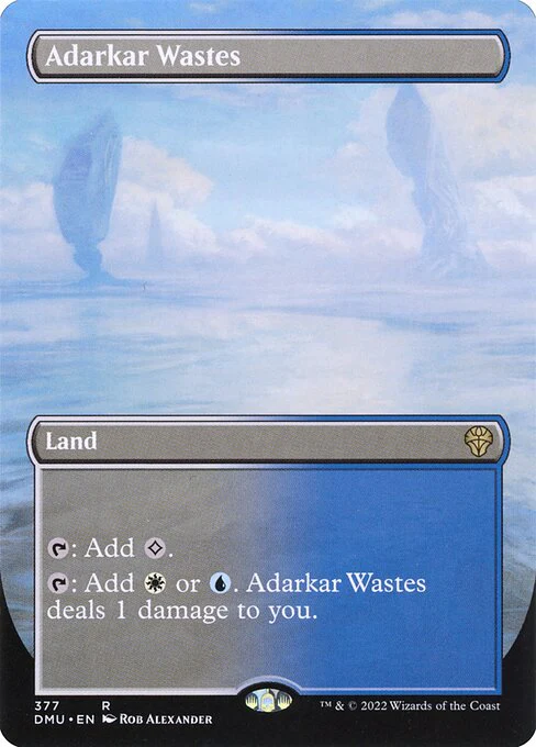 Adarkar Wastes (Borderless) - Dominaria United - R - 377