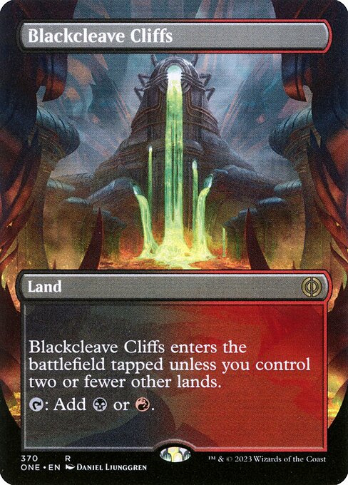 Blackcleave Cliffs (Borderless) - Phyrexia: All Will Be One - R - 370