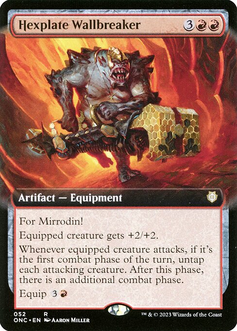 Hexplate Wallbreaker (Extended Art) - Commander: Phyrexia: All Will Be One - R - 52