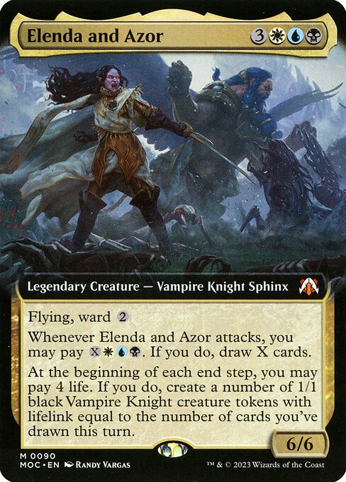 Elenda and Azor (Extended Art) - Commander: March of the Machine - M - 90