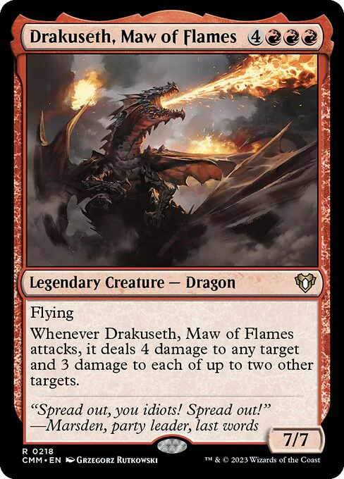 Drakuseth, Maw of Flames - Commander Masters - R - 218