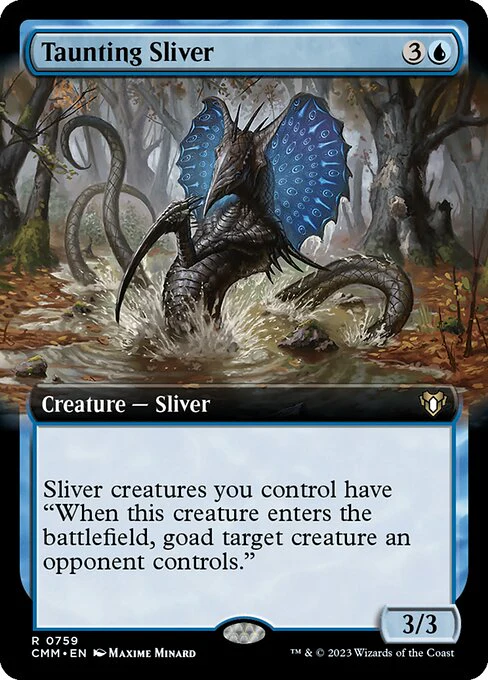 Taunting Sliver (Extended Art) - Commander Masters - R - 759