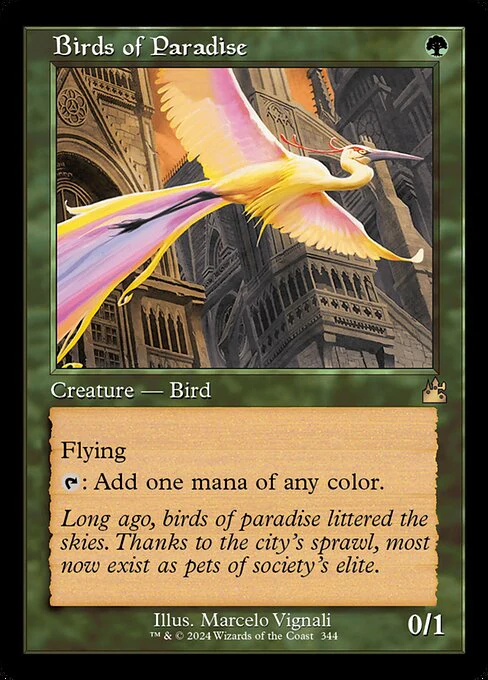 Birds of Paradise (Retro Frame) - Ravnica Remastered - R - 344