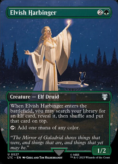 Elvish Harbinger (Borderless) - Commander: The Lord of the Rings: Tales of Middle-earth - U - 527