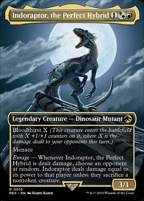 Indoraptor, the Perfect Hybrid (Borderless) - Universes Beyond: Jurassic World Collection - R - 15