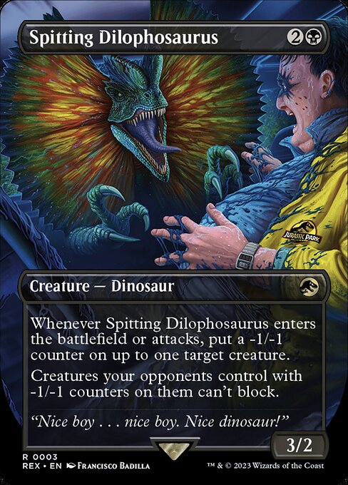 Spitting Dilophosaurus (Borderless) - Universes Beyond: Jurassic World Collection - R - 3