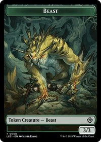 Beast // Merfolk (0003) Double-Sided Token - Commander: The Lost Caverns of Ixalan - T - 8 // 3