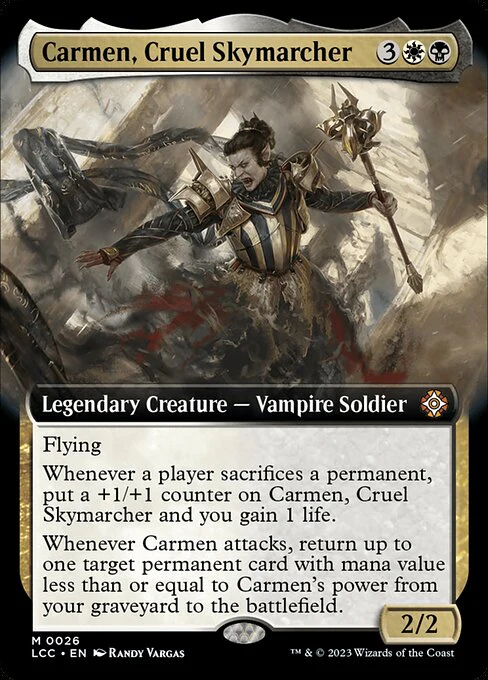 Carmen, Cruel Skymarcher (Extended Art) - Commander: The Lost Caverns of Ixalan - M - 26