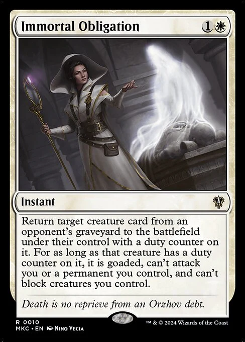 Immortal Obligation - Commander: Murders at Karlov Manor - R - 10