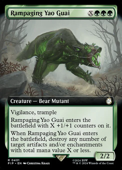 Rampaging Yao Guai (Extended Art) - Universes Beyond: Fallout - R - 401