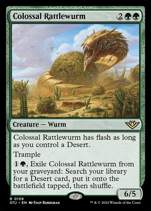 Colossal Rattlewurm - Outlaws of Thunder Junction - R - 159