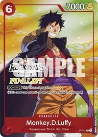 Monkey.D.Luffy (001) (Online Regional 2024 Vol. 2) [Finalist] - One Piece Promotion Cards - PR - P-001