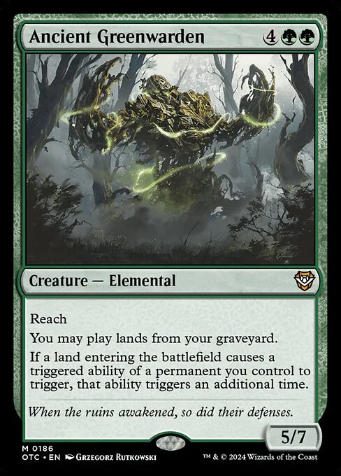 Ancient Greenwarden - Commander: Outlaws of Thunder Junction - M - 186