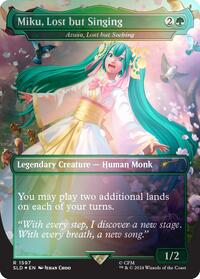 Miku, Lost but Singing - Azusa, Lost but Seeking (Rainbow Foil) - Secret Lair Drop Series - R - 1597