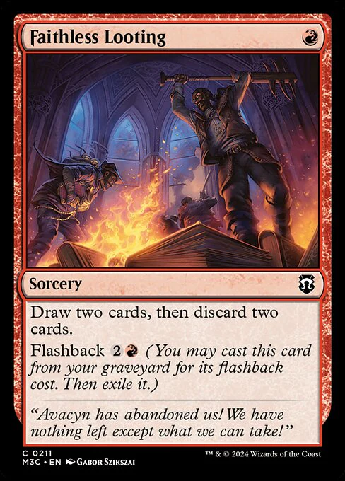 Faithless Looting (Ripple Foil) - Commander: Modern Horizons 3 - C - 211