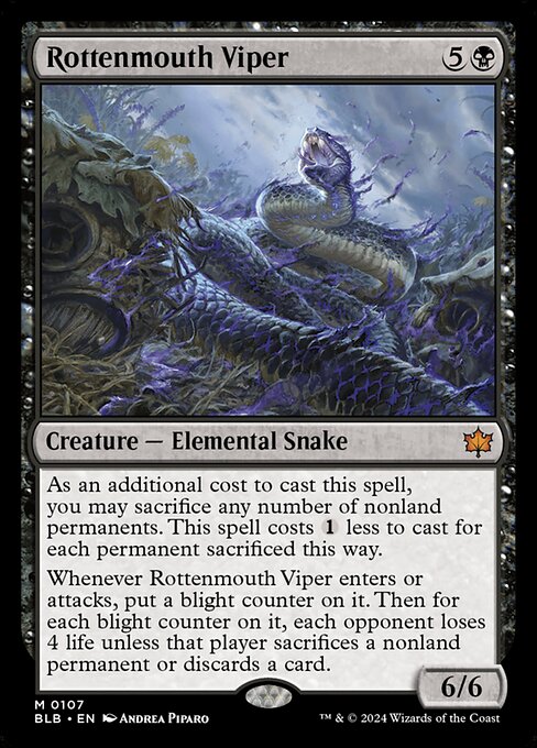 Rottenmouth Viper - Bloomburrow - M - 107