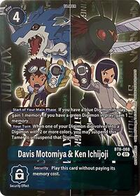 Davis Motomiya & Ken Ichijoji (Super Complete Selection Daisuke ver.) - New Awakening - Rare - BT8-088 R