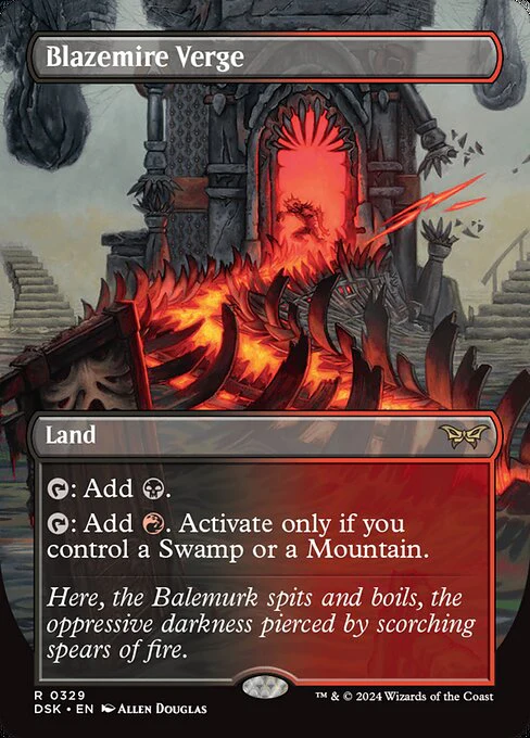 Blazemire Verge (Borderless) - Duskmourn: House of Horror - R - 329