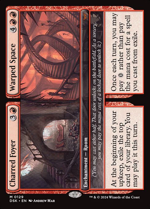 Charred Foyer // Warped Space - Duskmourn: House of Horror - M - 129