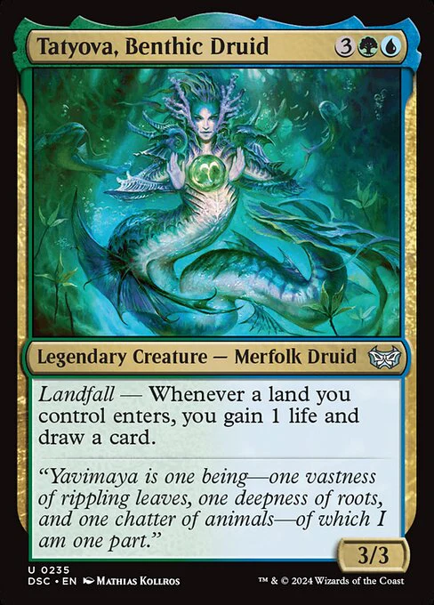 Tatyova, Benthic Druid - Commander: Duskmourn: House of Horror - U - 235