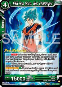 SSB Son Goku, God Challenger - Ultimate Advent Pre-Release Cards - Rare - BT26-068