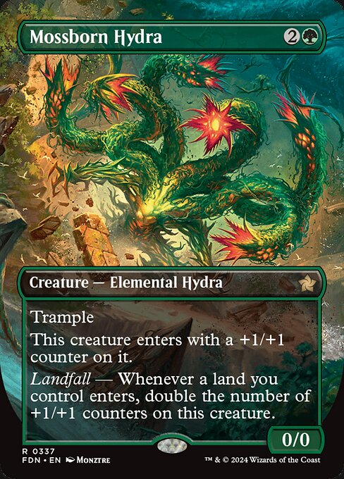 Mossborn Hydra (Borderless) - Foundations - R - 337