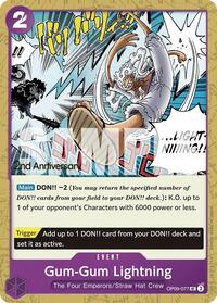 Gum-Gum Lightning - Emperors in the New World: 2nd Anniversary Tournament Cards - UC - OP09-077