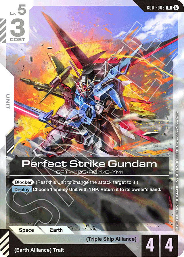 Perfect Strike Gundam - Edition Beta - Rare - GD01-068