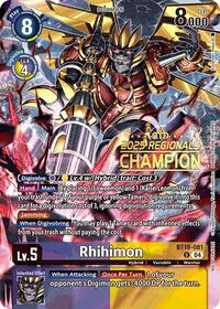 Rhihimon (2025 Regionals Champion) - Release Special Booster 2.0 - Uncommon - BT18-081 U