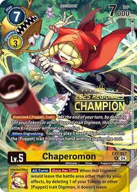 Chaperomon (2025 Regionals Champion) - Digimon LIBERATOR - Rare - EX7-027 R