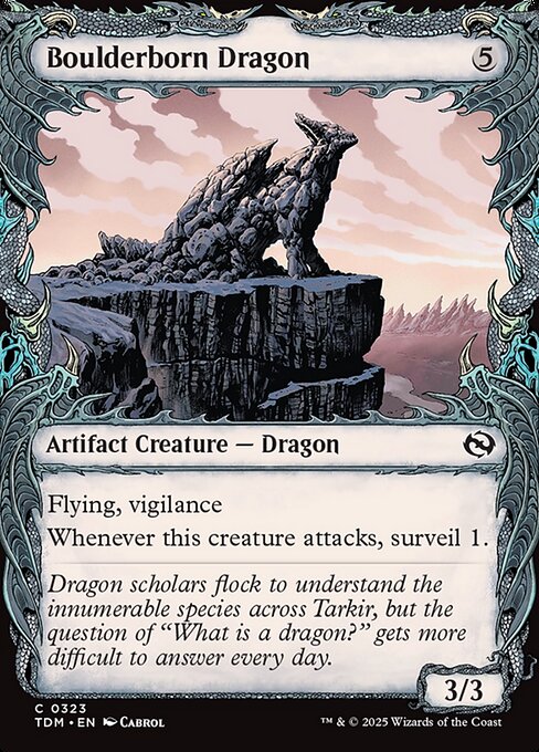 Boulderborn Dragon (Showcase) - Tarkir: Dragonstorm - C - 323