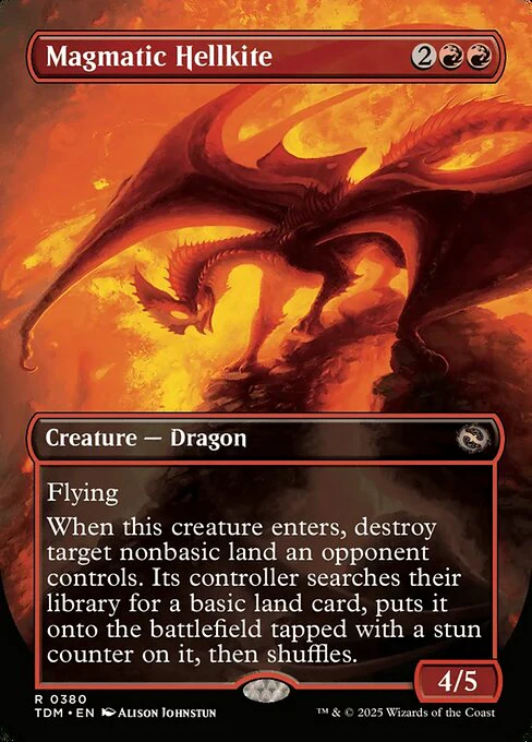 Magmatic Hellkite (Borderless) - Tarkir: Dragonstorm - R - 380