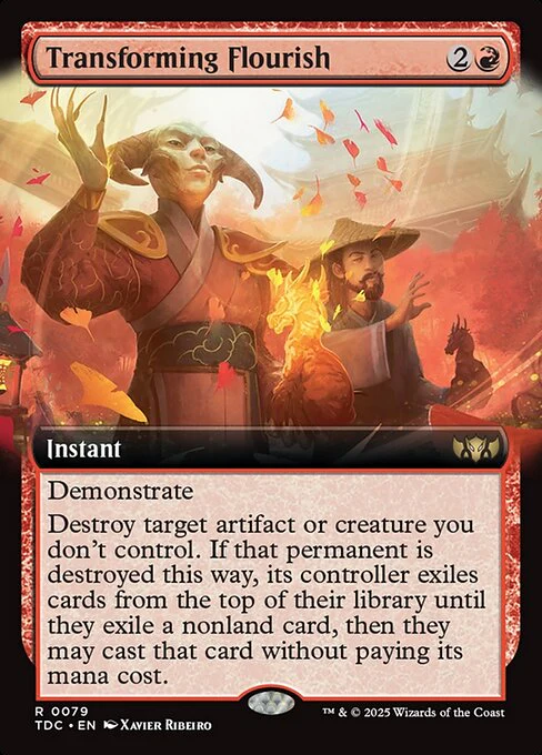 Transforming Flourish (Extended Art) - Commander: Tarkir: Dragonstorm - R - 79