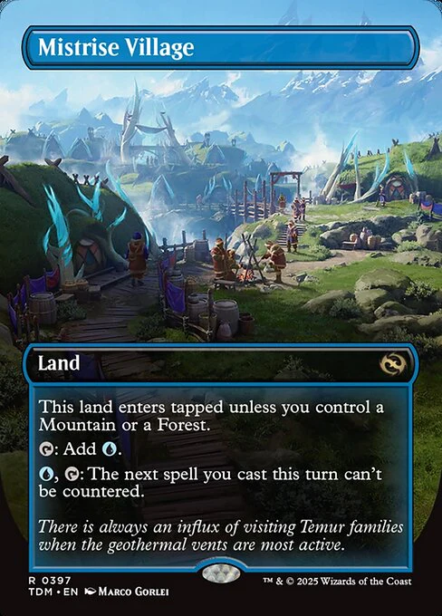 Mistrise Village (Borderless) - Tarkir: Dragonstorm - R - 397