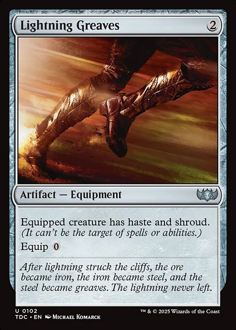 Lightning Greaves - Commander: Tarkir: Dragonstorm - U - 102