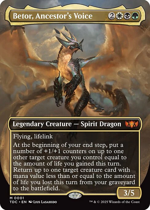 Betor, Ancestor's Voice (Borderless) - Commander: Tarkir: Dragonstorm - M - 1