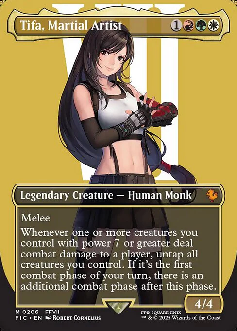 Tifa, Martial Artist (Borderless) - Commander: FINAL FANTASY - M - 206