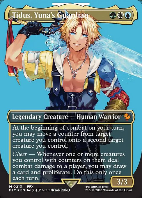 Tidus, Yuna's Guardian (Borderless) (Surge Foil) - Commander: FINAL FANTASY - M - 213