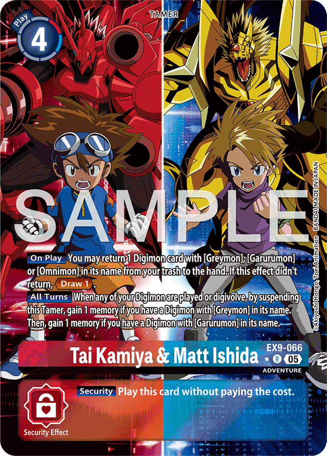 Tai Kamiya & Matt Ishida (Alternate Art) - Versus Monsters - Rare - EX9-066 R