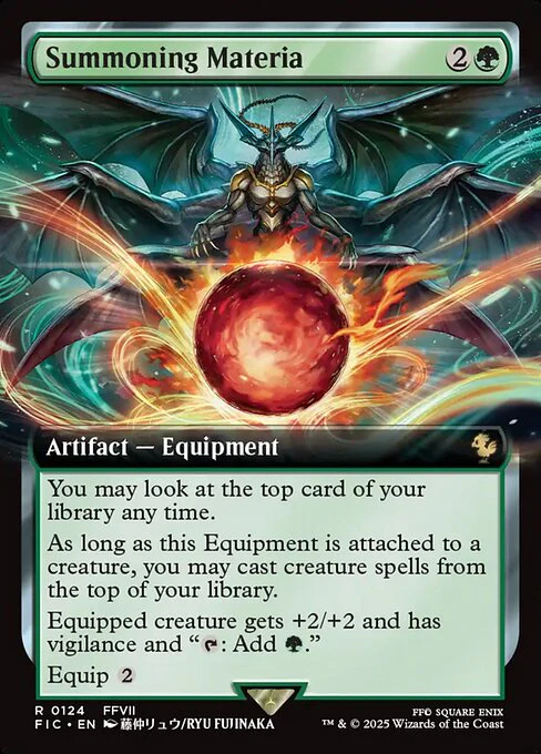 Summoning Materia (Extended Art) - Commander: FINAL FANTASY - R - 124